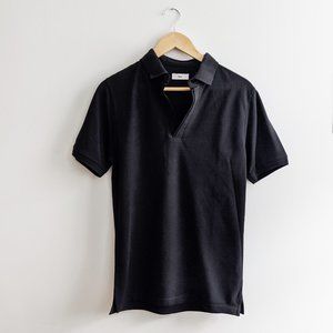 NEXT black pique polo shirt 100% CTN Small